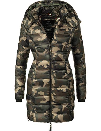 Preisvergleich Produktbild Marikoo Damen Übergangs Steppmantel Abendsternchen Camouflage Gr. M