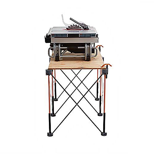 Image of Bora Centipede 2 ft. L x 4 ft. W x 2.5 ft. H Folding Work Table Steel 1500 lb. capacity Gray /Yellow