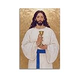 XMUXCY Moderne Wanddekoration für Schlafzimmer, Leinwandposter, religiöse Figur, heilige und feierliche Kunst, dekoratives Gemälde, 30 x 45 cm, ungerahmter Stil