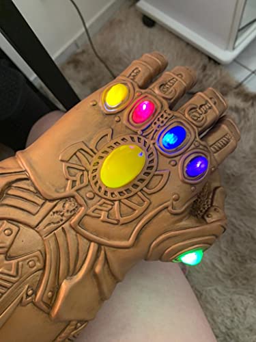 Acessório Biggy Store Compatível com Manopla do Infinito Thanos Luva Luzes Led Cosplay Guerra Infini
