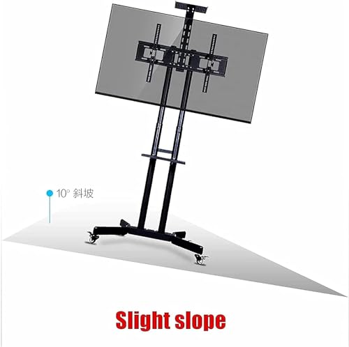 Soporte móvil para TV de 32-70 pulg con base de vidrio ajustable miniatura 4