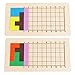 Wooden Pentominoes Puzzle Games - Family Board Games for Kids and Adults- Tangram Geometry Math Pattern Blocks Toys for 6 Years Montessori Learning Toys - Smart IQ Math Brainteaser Puzzle
