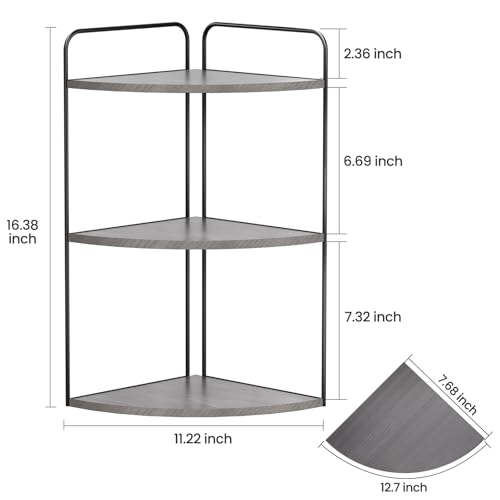 Image of Forest Angle Bathroom Counter Organizer,Countertop Organizer,Vanity Organizers,Bathroom Storage,Bathroom Sink Caddy,Counter Shelf,Corner Counter,Corner Shelves(Black-Grey)