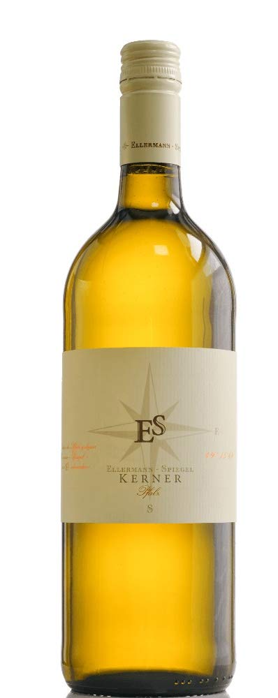 Kerner feinherb 1,0 l - Ellermann-Spiegel - Weißwein 9 x 0,75l VINELLO - 9er - Weinpaket inkl. kostenlosem VINELLO.weinausgießer