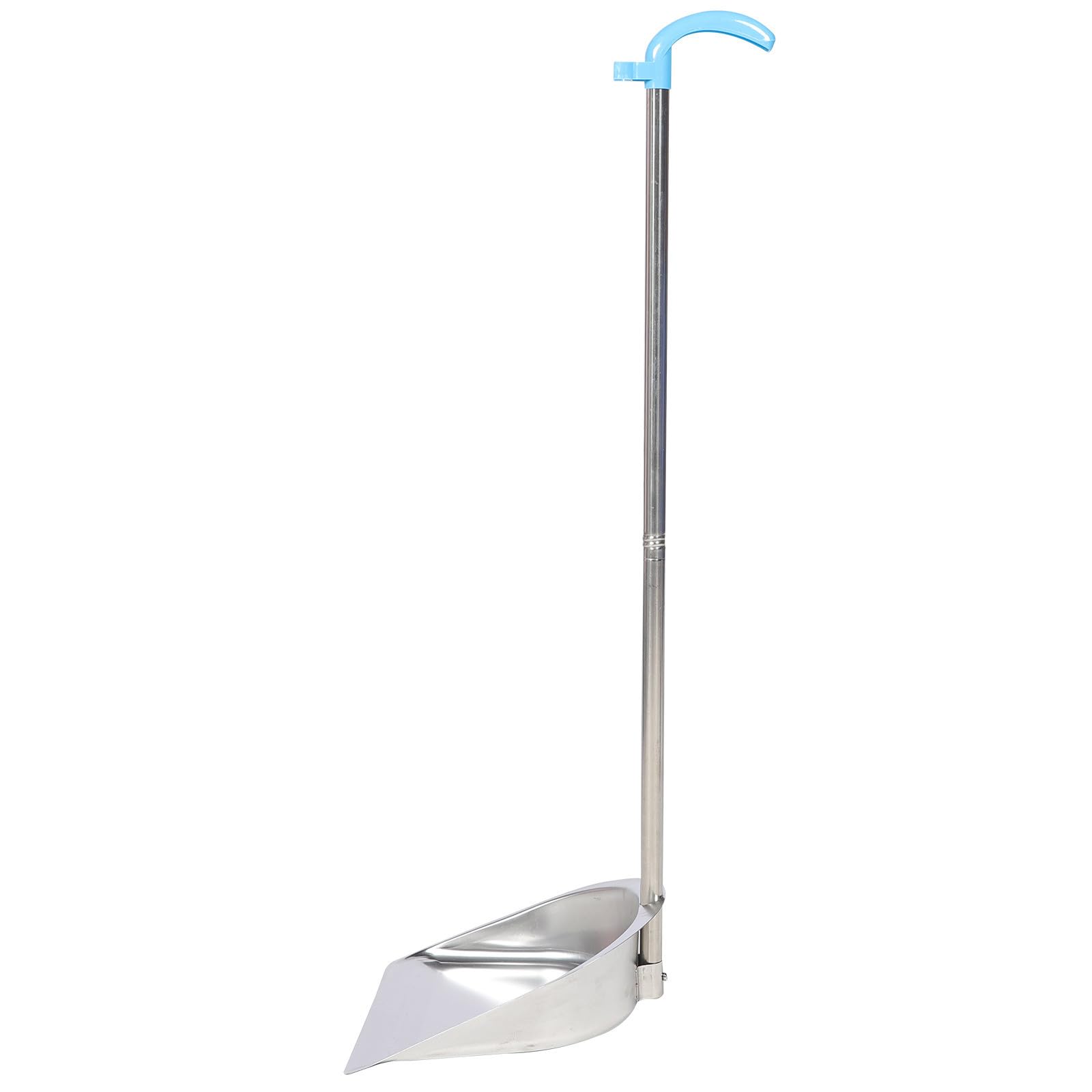 Recogedor de Basura de Acero Inoxidable Diseño Integrado, Pala Gruesa y Desmontable para Limpieza Hogar y Jardín