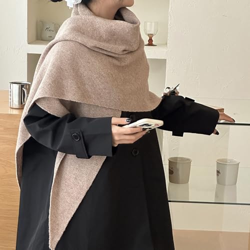 Pashmina Shawl Wraps for Women, Knitted Shawls and Wraps, Cardigan Cape Wool Cashmere Shoulder Top Sweater Shawl Scarf 6