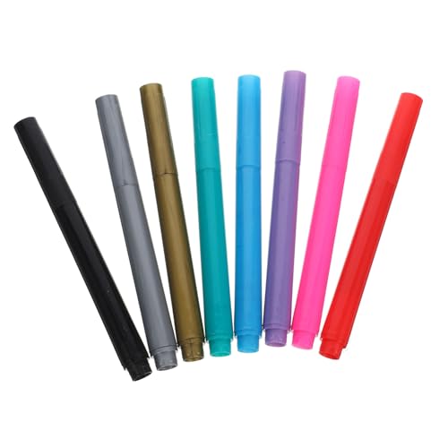 Unomor 8-pack Metallic Wine Glass Markers Washable Chalkboard Markers for Parties Events