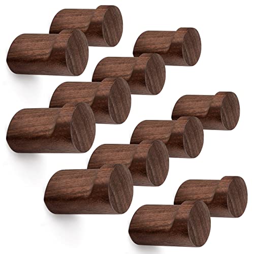Roowest 12 Pack Wood Wall Hooks Natural Wooden Coat Hooks Wall Mounted Handmade Rustic Decorative Modern Hanging Backpack Hanger for Towel Mug Clothes Holder Heavy Duty Entryway Peg