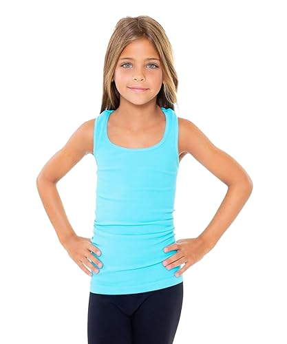 Image of Malibu Sugar Girls Tank Tops Size 7-10 - Racerback Tank Top Dance Cheer Gymnastics Shirts for Sports Undershirts Layering