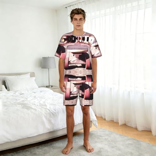 Ensemble de pyjama pour hommes à manches courtes et col rond short - 3