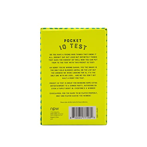 Image of NPW-USA Pocket IQ Test Cards, 60-Cards
