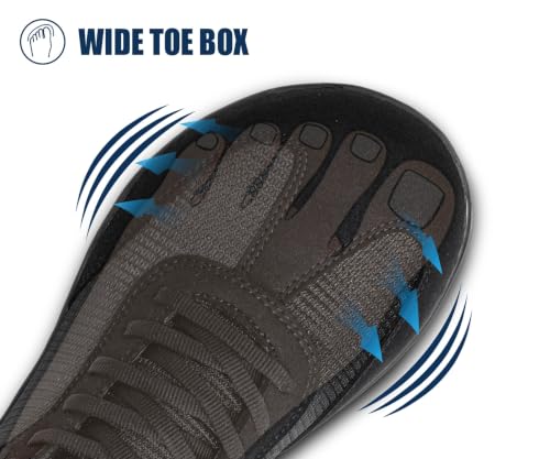Image of LARNMERN Slip On Steel Toe Shoes Men Work Safety Barefoot Skate Sneakers