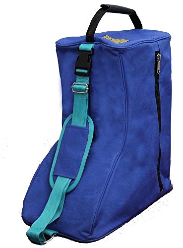 Tahoe Tack Triple Layer Padded Western Boot Carry Bag, Royal Blue/Turquoise Trim