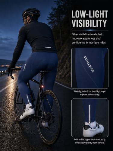 Image of qualidyne Men's Cycling Bike Bib Long Pants Cycling Tights with 3D Breathable Pad, Excellent Performance & Better Fit