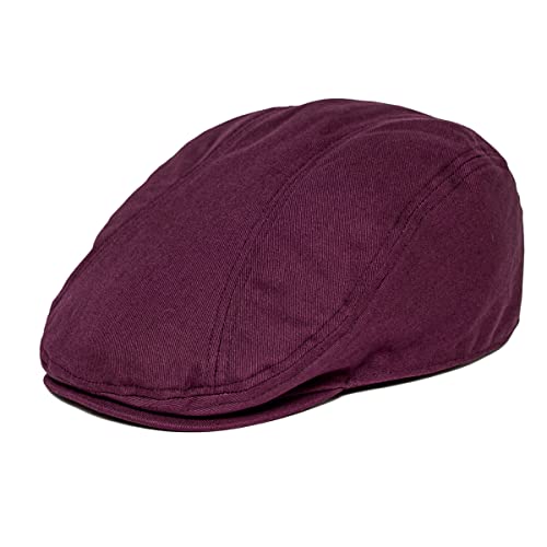 Image of BOTVELA Men Cotton Twill Newsboy Flat Ivy Driving Hat Fitted Cap