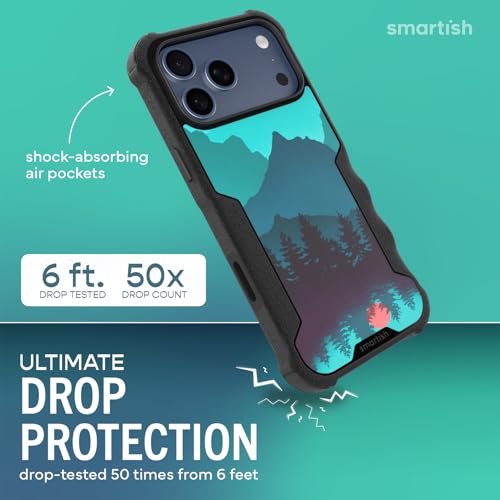 Image of Smartish iPhone 17 Pro Max MagSafe Case - Gripzilla Protective Magnetic Case for Men [Rugged + Tough] Military Grade Heavy Duty Grip Armor - Drop Tested for iPhone 17 Pro Max - Moving Mountains