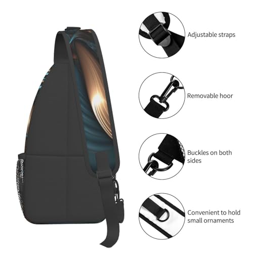 Bolso cruzado para hombre con bandolera diagonal negro miniatura 5