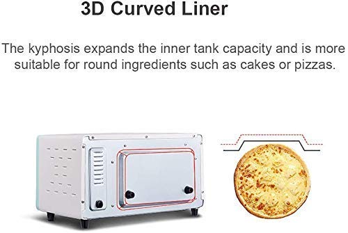 Mini Oven met Grill Rotisserie Elektrische Oven en Kookplaat Pakketten Kookplaten Timing Groot gebied Temperatuurregeling 11L Mini Ovens (Kleur: Roze) happy - Afbeelding 7