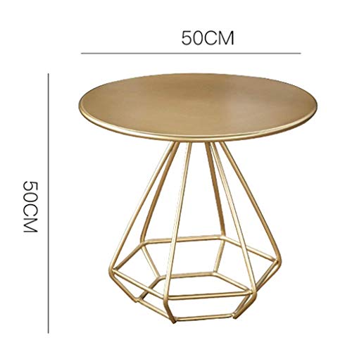 Mesa de centro redonda hierro forjado ocio simple mini revista oficina sofá dormitorio 3