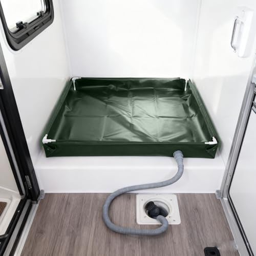Base de Ducha Portátil Plegable 31.5x31.5x3.9in Verde OD para Camping, RV, Uso Interior y Exterior miniatura 2