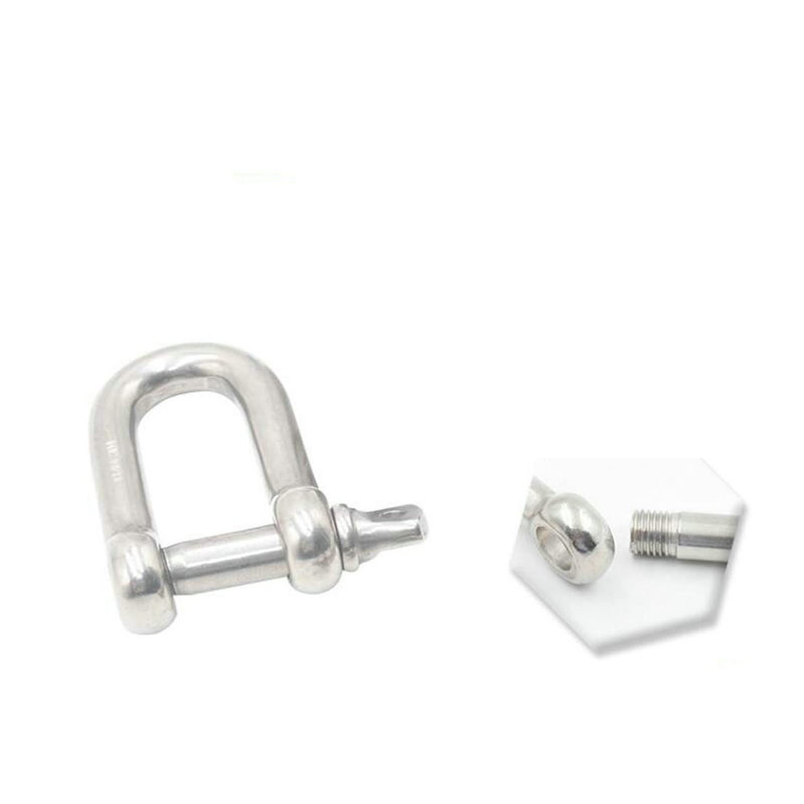 d Ring, Stainless Shackle,Small Shackle,Stainless Steel 316 Marine Grade High Tensile Type M4-M38 Screw Pin Anchor Shackle(M12 5PCS)
