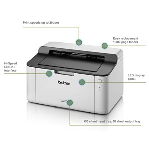 Impresora Brother HL-1110 láser con tecnología antibucle y tamaño ultra compacto 2