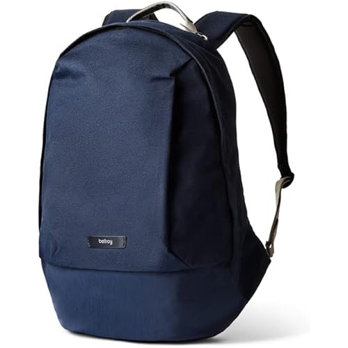 Bellroy Classic Backpack, Second Edition (Unisex Everyday Backpack, Fits 15 Inch Laptop, 20 Liter Capacity, Water-resistant Woven Fabric, Slim Design) - Navy