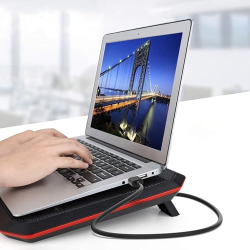 Image of USB 2.0 Male to Male Cable - Data Transfer for Hard Drive, Laptop, DVD Player, USB Hub, Monitor, Camera, Set Top Box (Black)