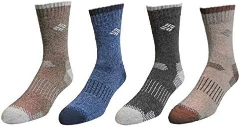 Columbia Men's 4 Pack Moisture Control Ribbed Crew