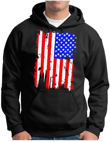 Sweat à capuche drapeau USA pour homme adieu les pulls étroits du S au 5XL