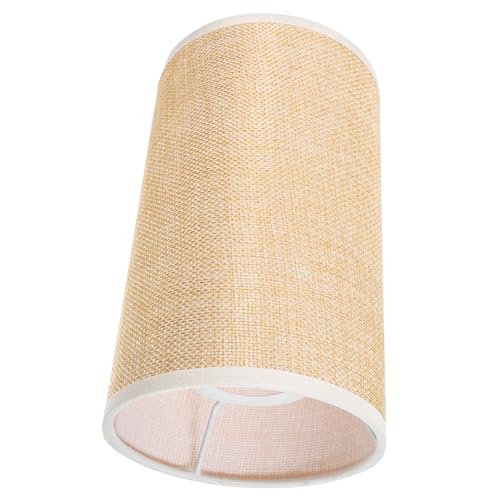 QUMIIRITY Fine Crafted Linen Lampshade 1 Pc Ceiling Pendant Round Light Fixture Strong Metal Support