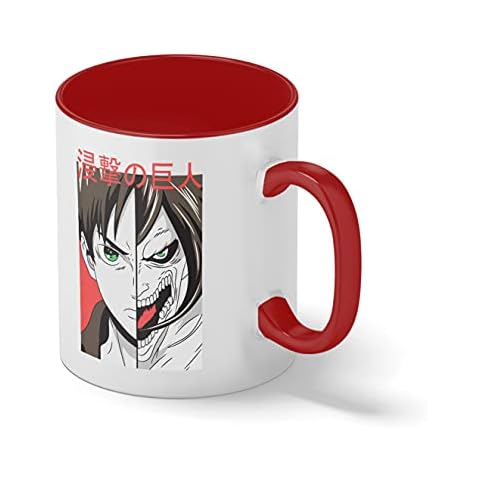 Eren Yeager Anime Inspired by Atttack On Titan White Coffee Mug Cover