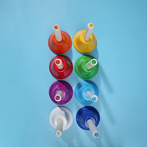 8 Note Hand Bells, Colorful Handbells Musical Instrument For Kids Adults School Church Wedding #TOP6