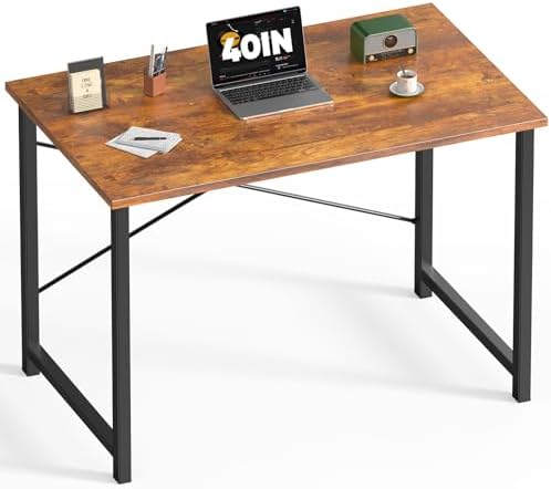 DUMOS 40 Inch Small Computer Office Desk Modern Simple Style Writing Study Work Table for Home Bedroom - Modern Brown
