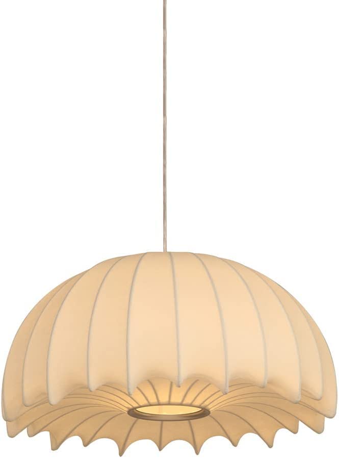 Lanterne japonaise e27 suspension tissu blanc luminaire nordique