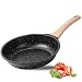 Produktbild lavnneol Pfanne, Antihaft Beschichtete Pfanne für Induktion, Aluminum Bratpfanne mit Holzgriff, Omelette Bratpfanne für Alle Herdarten, Pfanne 24 cm Steinpfanne
