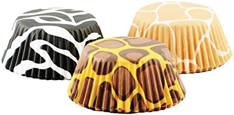 Fox Run Bake Cup Set, 3 x 3 x 1.25 inches, Animal Prints Mixed,6893,75