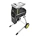 Sun Joe Wood Chipper Shredder, 15-Amp Corded Electric Yard Waste Shredding Machine with Collection Bag, 1.7 Inch Cutting Diameter, Black, CJ603E