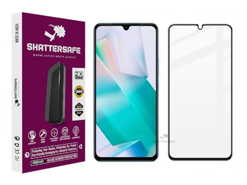 Image of Shattersafe Oleophobic Tempered Glass Screen Protector Compatible For IQOO Z6 Pro / Z6 44W [Pack of 1]. Edge To Edge Full Screen Protection With Easy Installation Kit & Case Friendly Fit.