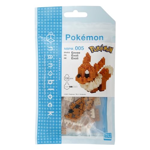 KAWADA Nanoblock 130 Piece 3D Puzzle Pokemon - EVE / NBPM-05, Bandai, Évoli