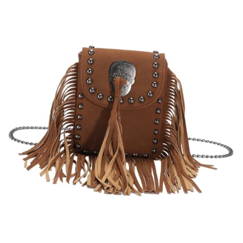 Sac bandoulière rétro à franges et glands pour look bohème unique