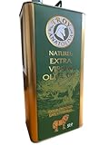 Aceite de oliva virgen extra premium, prensado en frío, cosechado temprano, 100% puro, de alta calidad, aceite de oliva gourmet para ensaladas y cocina (5000 ml)