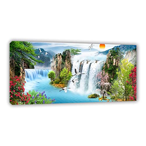 キャンバス絵画風景滝アート写真 20x40cm(8x16in)フレームレス キャンバス絵画風景滝アート写真 20x40cm(8x16in)フレームレス