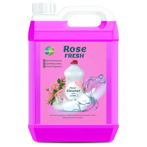 Image of Fresh Floor Cleaner Liquid Litre - Powerful Germ Protection, Sparkling Clean Floors, Long-Lasting Rose Fragrance, Safe for All Floor Types, Economical (Pack of 1, Rose)
