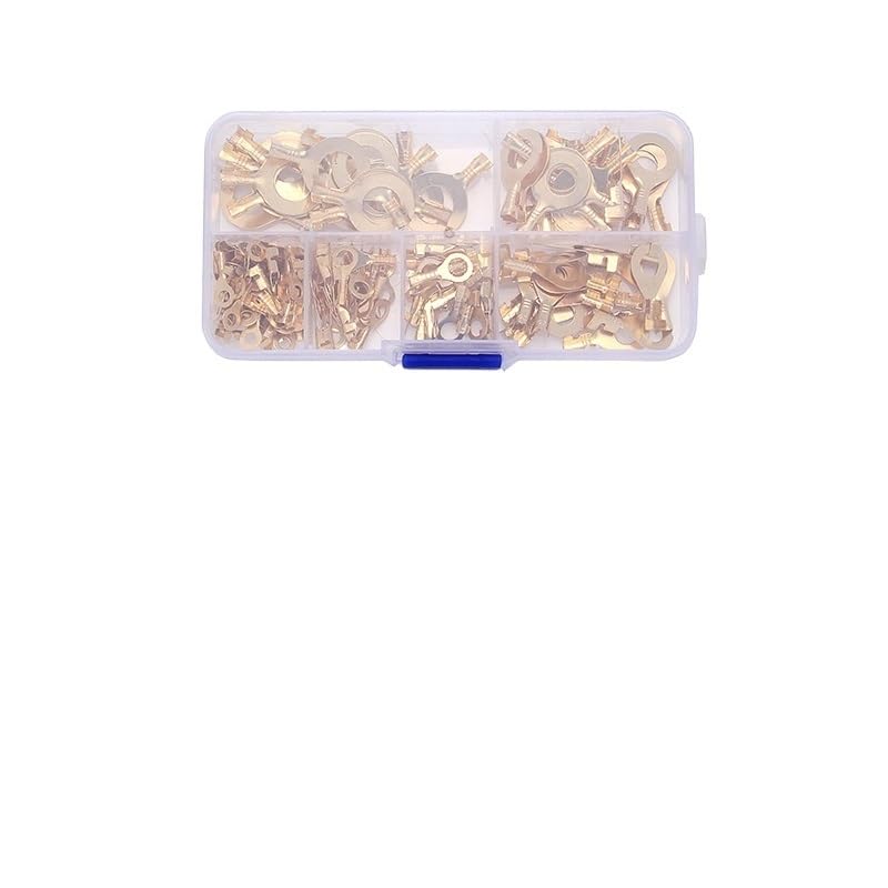 Kit assortito di 150 terminali a crimpare in rame M3/M4/M5/M6/M8/M10 con anello senza isolamento, per fai da te