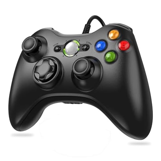 Lunriwis Manette pour Xbox 360, Manette PC, Manette filaire pour Xbox 360/PC Windoes 7/8/10/XP Joystick Xbox 360 Gamepad USB,USB Manette du Contrôleur de Jeu Filaire avec Double Vibration