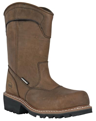 HOSS Aspen Logger Men's Composite Toe Electrical Hazard Puncture-Resisting Waterproof Pull-on Boot - Main Image