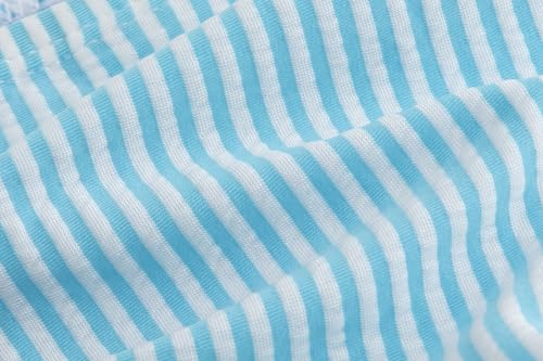Image of LIZENS Girls Two Piece Striped Bikini Set Swimwear Flounce Ruffle Trim 2-12Years Beach Bathing Swimsuit