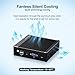 Sharevdi Micro Firewall Appliance, Fanless Mini PC Intel N3700 4Cores/4Threads, 6X Intel 2.5 GbE i226-V LAN, AES-NI, DDR3 8GB SSD 128GB Router Network Security USB3.0/VGA/HD/Wi-Fi