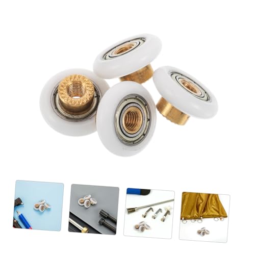 Ruedas para mamparas de ducha deslizantes con eje de cobre resistente 8
